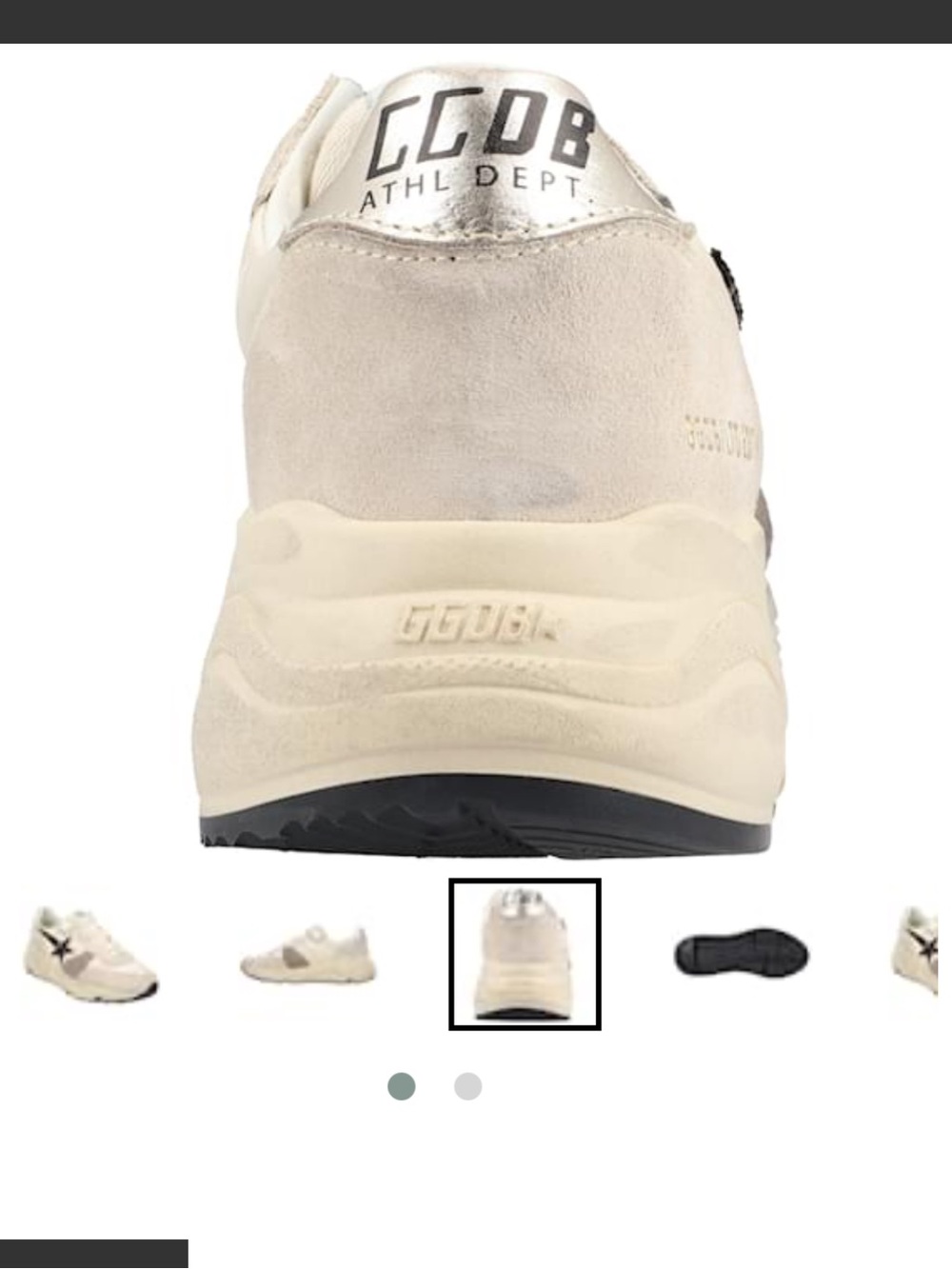 Golden Goose Cream and Beige Glitter Star Sneakers - Picture 3 of 7